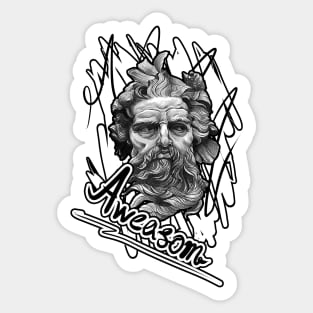 Aweasom god Sticker